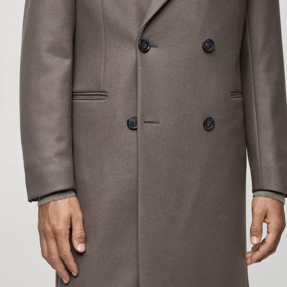 Mango Selection Wool Blend Jacket In Gray - image 3